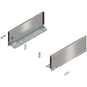 Immagine di 770K3502I Z R+L V1*INGL - spondina LEGRABOX Pure altezza K (128.5 mm) lunghezza nominale 350 mm destro+sinistro inox satinato antimpronta 