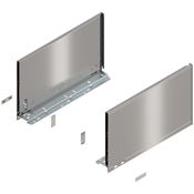 Immagine di 770F4002I Z R+L V1*INGL - spondina LEGRABOX Pure altezza F (241 mm) lunghezza nominale 400 mm destro+sinistro inox satinato antimpronta 