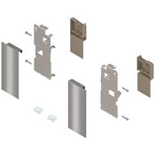 Immagine di ZI7.0KI0 FRO R+L V1INGL - LEGRABOX attacchi per frontale altezza K per cassetto interno destro+sinistro per inox satinato antimpronta 