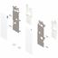 Immagine di ZI7.3CS0 FRO R+L V1SW-M - LEGRABOX attacchi per frontale altezza C per cassettone interno con ringhierina destro+sinistro bianco seta 