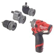 Immagine di M12 FPDXKIT-202X Milwaukee Trapano compatto a percussione 12 Volt 2,0 Ah Tecnologia Fuel valigetta HeavyDuty con 3 mandrini intercambiabili 