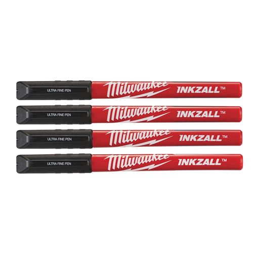 Immagine di Milwaukee Pennarello punta extra fine nero confezione da 4 pz 