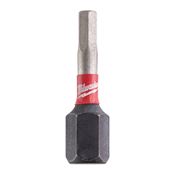 Immagine di Milwaukee Bit Shockwave esagono HEX 3 lunghezza 25 mm confezione da 2 pz 
