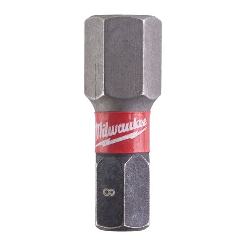 Immagine di Milwaukee Bit Shockwave esagono HEX 8 lunghezza 25 mm confezione da 2 pz 