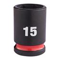 Immagine di Milwaukee Bussola a macchina attacco quadro 3/8" 15 mm corta 