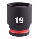 Immagine di Milwaukee Bussola a macchina attacco quadro 3/8" 19 mm corta 
