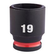Immagine di Milwaukee Bussola a macchina attacco quadro 3/8" 19 mm corta 