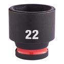 Immagine di Milwaukee Bussola a macchina attacco quadro 3/8" 22 mm corta 
