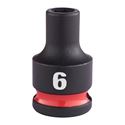 Immagine di Milwaukee Bussola a macchina attacco quadro 3/8" 6 mm corta 