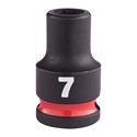 Immagine di Milwaukee Bussola a macchina attacco quadro 3/8" 7 mm corta 