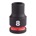 Immagine di Milwaukee Bussola a macchina attacco quadro 3/8" 8 mm corta 
