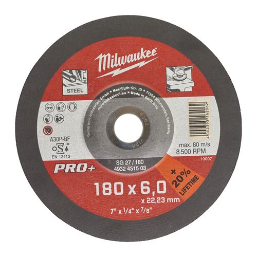 Immagine di Milwaukee Mola Pro+ SG27P diametro 180 mm spessore 6 mm da sbavo 