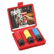 Immagine di Milwaukee Set 3 bussole attacco quadro 1/2" gommate 