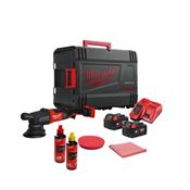 Immagine di M18 FROP15-502X KIT Milwaukee Lucidatrice rotorbitale 125 mm orbita 15 mm 18 Volt 5.0Ah Tecnologia Fuel valigetta HeavyDuty e accessori per lucidatura 