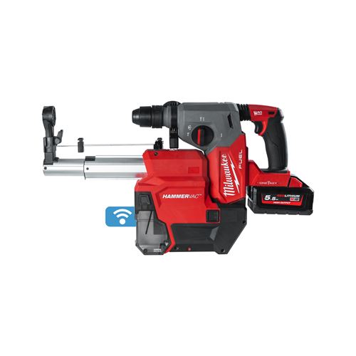 Immagine di M18 ONEFHXDEL-552C Milwaukee Tassellatore 18 Volt (FIXTEC) 26 mm 5,5Ah Tecnologia Fuel ONE KEY con aspiratore M18 FDDEXL 