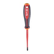 Immagine di Milwaukee Cacciavite isolato 1000V Slim croce PZ/SL2 lunghezza 100 mm 