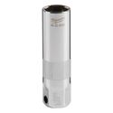 Immagine di Milwaukee Bussola per candele attacco quadro 3/8"IMPERIAL 9/16'' con guarnizione in gomma 