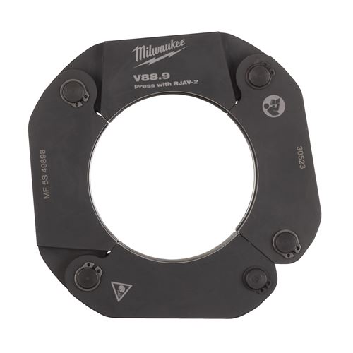 Immagine di RJ18-V88,9 Milwaukee Anello per pressatura 88.9 mm con profilo a V - Adatta a M18 ONEBLHPT, M18 BLHPT e BLHPTXL - Necessario adattatore RJAV-2 