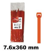 Immagine di Mugrip fascetta poliamnide 6.6 7,6X360 arancio 
