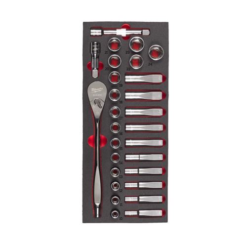Immagine di serie chiavi bussola esag.1/2" x cassetto c/inserto morbido                                                                                           
