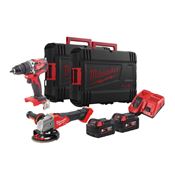 Immagine di M18 FPP2BG-502X Kit 18V trapano con percussione e smerigliatrice 