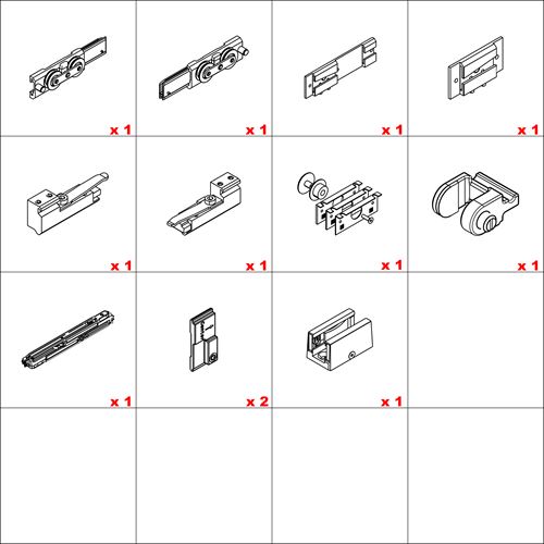 Immagine di Kit porte scorrevoli Hawa Purolino 80 Plus SoftClose - art. 25550 