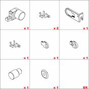 Immagine di Kit serratura Kaba Hawa Clipo 36 GPPK destra - art. 053.3145.072 