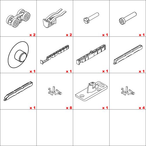 Immagine di Kit porte scorrevoli Hawa Porta 100 HMT  - art. 058.3133.073 