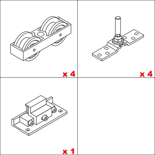 Immagine di Kit persiane scorrevoli Hawa Frontslide 100 Matic Symmetric - art. 25139 