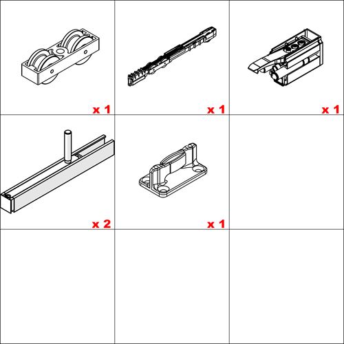 Immagine di Kit porte scorrevoli Hawa Junior 100 B +20 - art. 30232 
