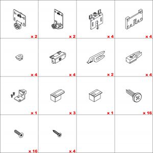 Immagine di Kit ante scorrevoli Hawa Combino 50 H MS 2 doors 19mm - art. 055.3199.071 