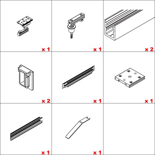 Immagine di Kit porte scorrevoli Hawa Aperto 60 H type A - art. 18805 