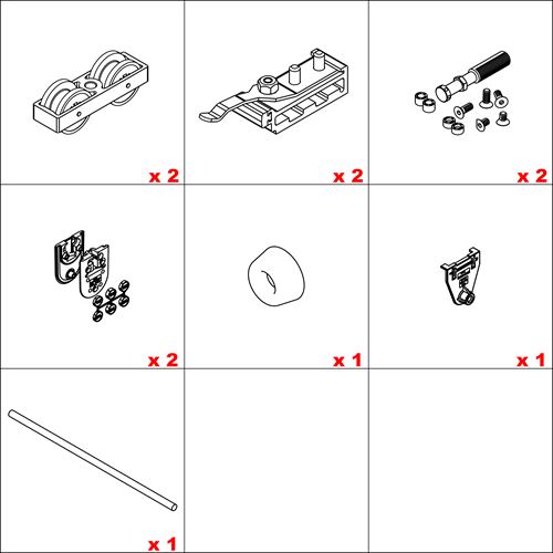 Immagine di Kit porte scorrevoli Hawa Junior 160 GP - art. 20493 