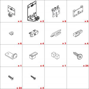 Immagine di Kit ante scorrevoli Hawa Combino 50 H MS 3 doors 25mm - art. 055.3199.074 