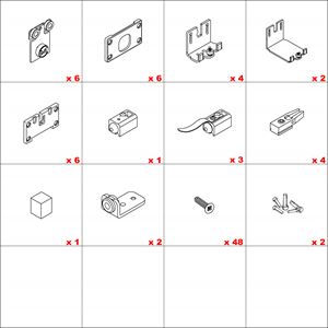 Immagine di Kit ante scorrevoli Hawa Combino 35 H MS 3 doors - art. 056.3181.074 