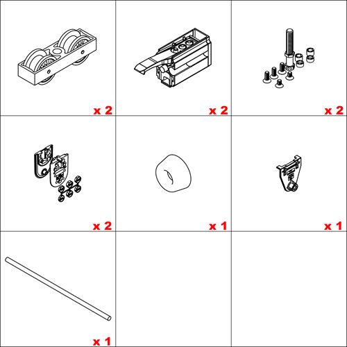 Immagine di Kit porte scorrevoli Hawa Junior 80 GP - art. 20491 