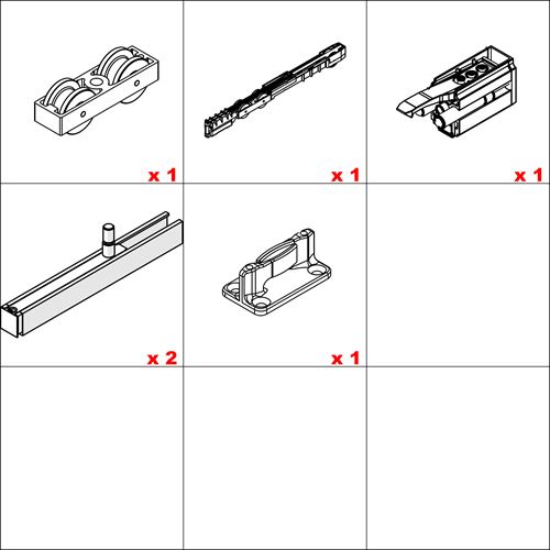 Immagine di Kit porte scorrevoli Hawa Junior 100 B - art. 30227 