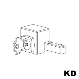 Immagine di Serratura 1356 KD per sistema scorrevole Vetrine 