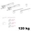 Immagine di Kit Vetro40 per porte scorrevoli portata 120 kg Soft Fluid 74 cm 