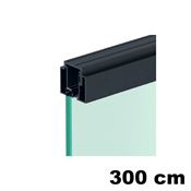 Immagine di Set con accessori tratta orizzontale diritta fino a 3000 mm verniciato grafite per sistema parete Grid 