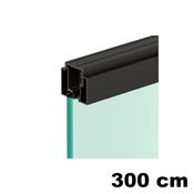 Immagine di Set con accessori tratta orizzontale diritta fino a 3000 mm verniciato metalgrey per sistema parete Grid 