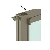 Immagine di Set con accessori tratta orizzontale con porta battente Pivot fino a 900 mm verniciato bianco ral 9002 per sistema parete Grid 