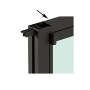 Immagine di Set con accessori tratta orizzontale con porta battente Pivot fino a 900 mm verniciato metalgrey per sistema parete Grid 