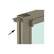 Immagine di Set con accessori coppia pali porta Pivot fino a 3000 mm verniciato bianco ral 9002 per sistema parete Grid 