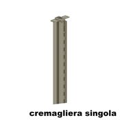 Immagine di Set con accessori palo con cremagliera su 1 lato fino a 3000 mm verniciato bianco ral 9002 per sistema parete Grid 
