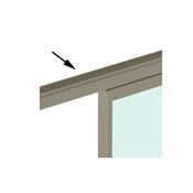 Immagine di Set con accessori tratta orizzontale con binario per porta scorrevole fino a 1800 mm (per porta larghezza fino a 900 mm) verniciato bianco ral 9002 per sistema parete Grid 