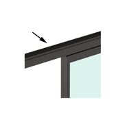 Immagine di Set con accessori tratta orizzontale con binario per porta scorrevole fino a 1800 mm (per porta larghezza fino a 900 mm) verniciato metalgrey per sistema parete Grid 