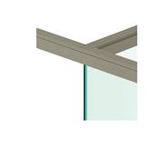 Immagine di Set con accessori tratta orizzontale 3 lati a T fino a 900 mm verniciato bianco ral 9002 per sistema parete Grid 