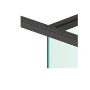 Immagine di Set con accessori tratta orizzontale 3 lati a T fino a 900 mm verniciato metalgrey per sistema parete Grid 