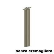 Immagine di Set con accessori palo senza cremagliere fino a 3000 mm verniciato bianco ral 9002 per sistema parete Grid 